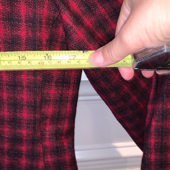 Eddie Bauer Red Black Wool Plaid Women’s Blazer Pockets Double Button Closure 6 - Picture 7 of 9